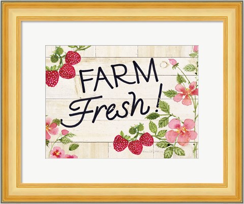 Framed Life on the Farm Sign I Print