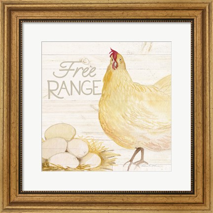 Framed Life on the Farm Chicken IV Print