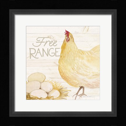 Framed Life on the Farm Chicken IV Print