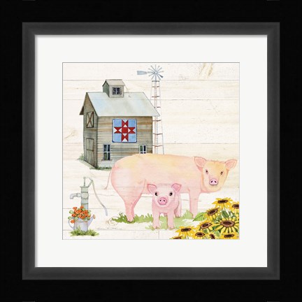 Framed Life on the Farm III Print