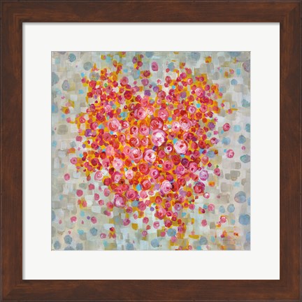 Framed Circle of Hearts Print