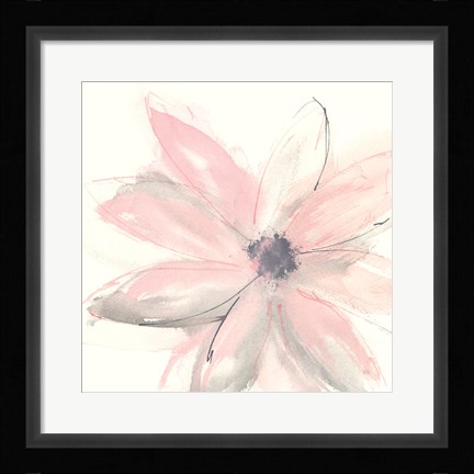 Framed Blush Clematis I Print