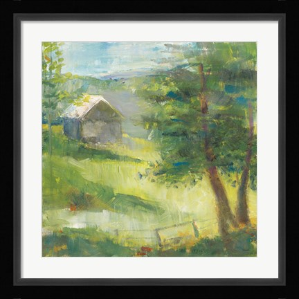Framed Gray Barn Print