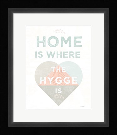 Framed Cozy Hygge I Dark Print