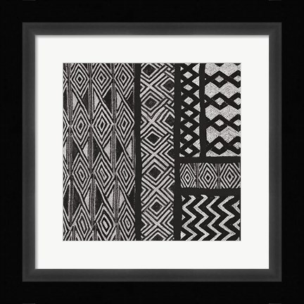 Framed Kuba Abstract II BW Print