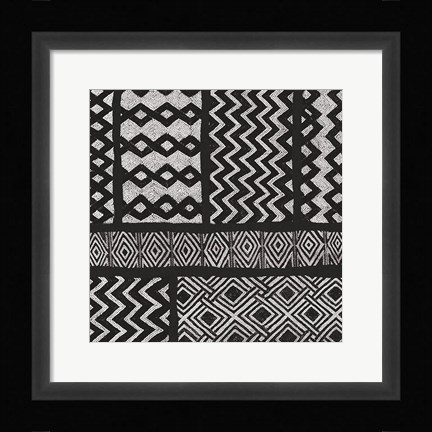 Framed Kuba Abstract III BW Print