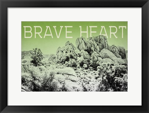 Framed Ombre Adventure V Brave Heart Print