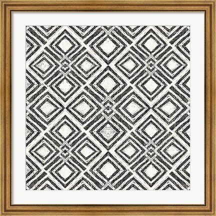 Framed African Wild Pattern IV BW Print
