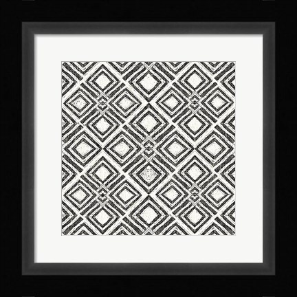 Framed African Wild Pattern IV BW Print