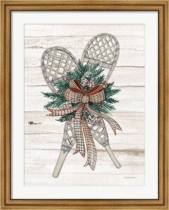 Framed Holiday Sports on Wood III Luxe Print