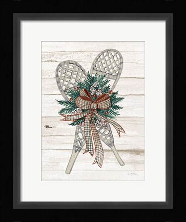 Framed Holiday Sports on Wood III Luxe Print