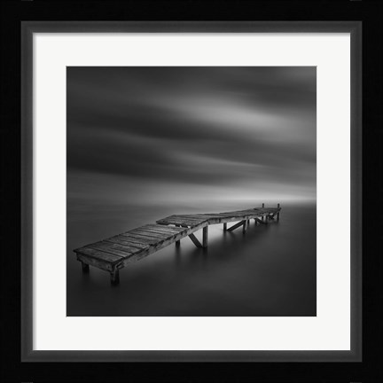 Framed Lonely Dock Print