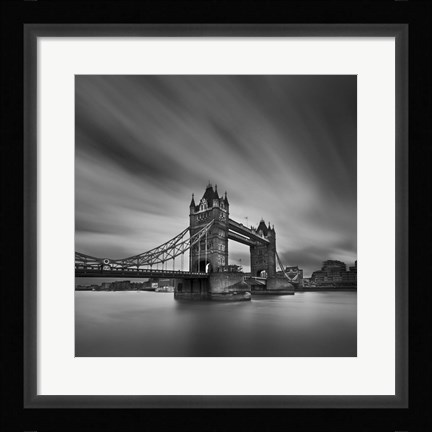 Framed Tower Bridge 1 Mid Print