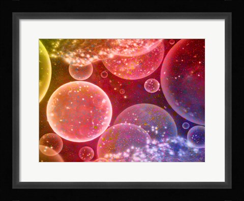 Framed Circles On Circles Print