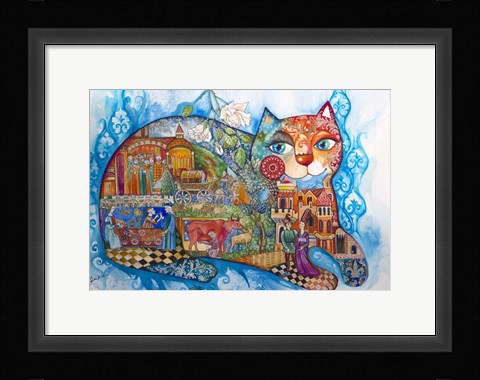 Framed Medieval Cat Print