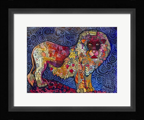 Framed Lion The King Print