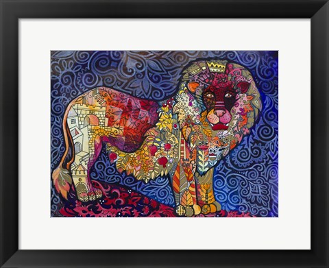 Framed Lion The King Print