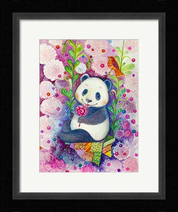 Framed Candy Magic Panda Print
