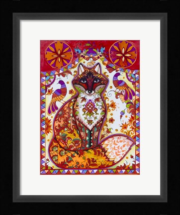 Framed Fox Folk Print