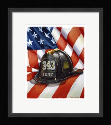 Framed 343 FDNY Print