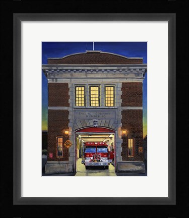 Framed Engine Company 10 Print