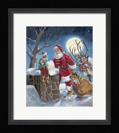 Framed Checking It Twice Print