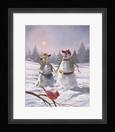 Framed Mr And Mrs Snow 2010 Print