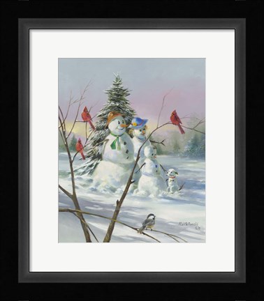 Framed Snow Family Print