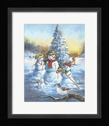 Framed Snow Bird Print