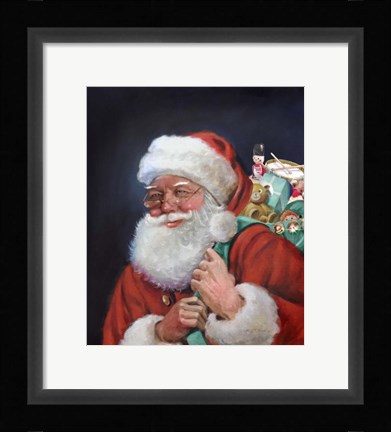 Framed Santa 1 Print