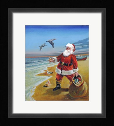 Framed Santa 2 Print