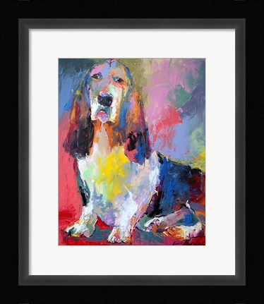 Framed Basset Hound Print