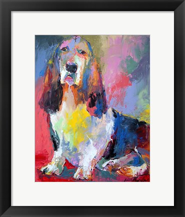 Framed Basset Hound Print