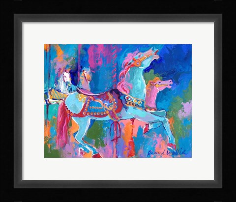 Framed Carousel Horse 1 Print