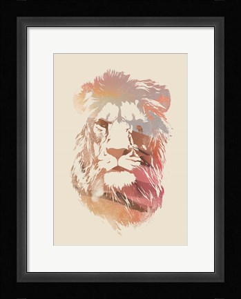 Framed Desert Lion Print