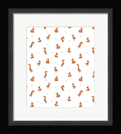 Framed Winter Foxes Print