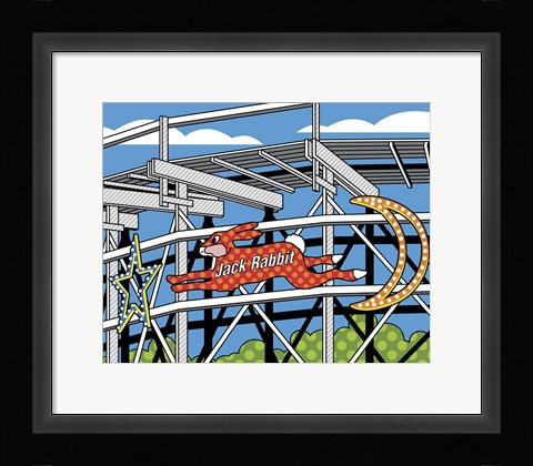 Framed Jack Rabbit Roller Coaster Print