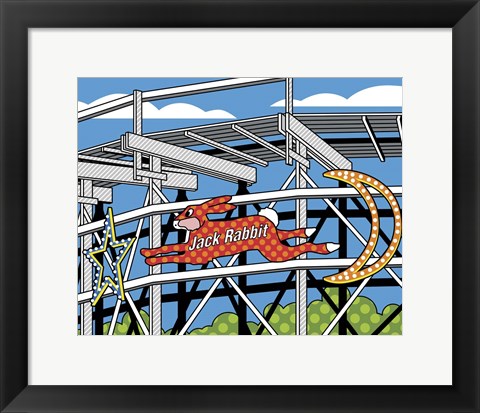 Framed Jack Rabbit Roller Coaster Print