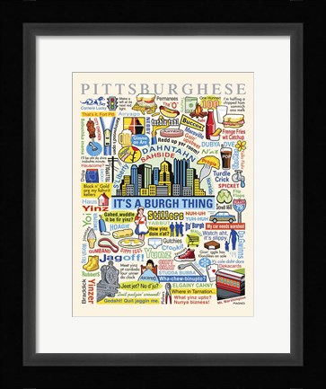 Framed Pittsburghese Print