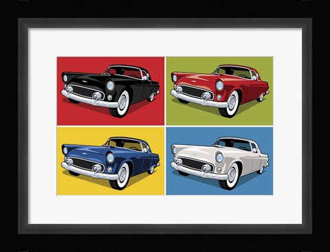 Framed 1956 Thunderbird Classic Car Print