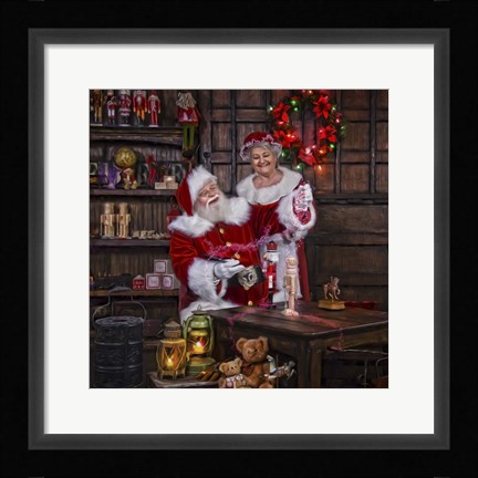 Framed Magic Paint With Mrs Claus Print