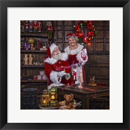 Framed Magic Paint With Mrs Claus Print