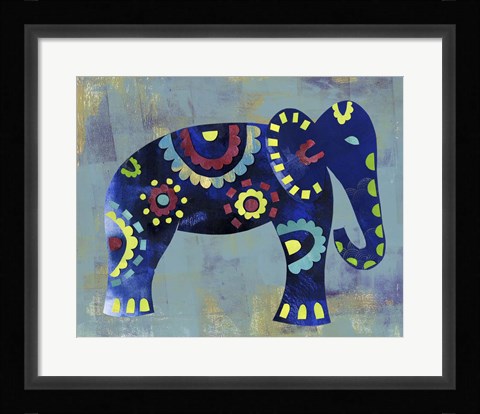 Framed Boho Elephant 2 Print