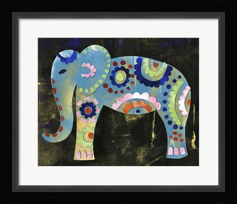 Framed Boho Elephant 3 Print