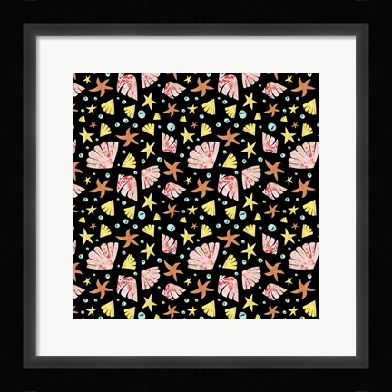 Framed Coastal Pattern 2 Print
