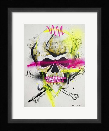 Framed Skull 3 Print