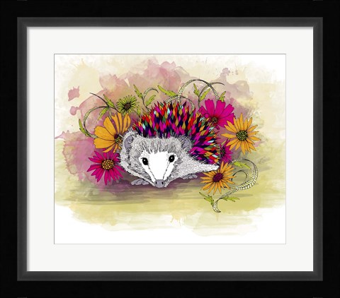 Framed Rainbow Hedgie Print