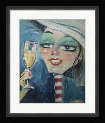 Framed Trixie With Champagne Print