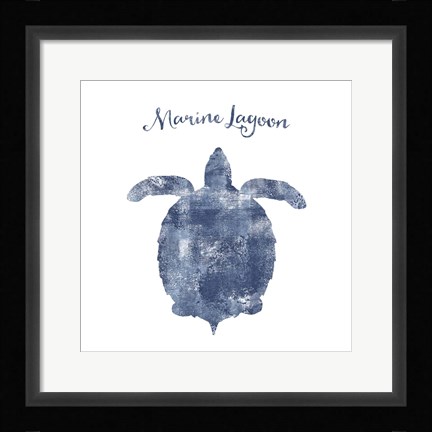 Framed Turtle Marine Lagoon Print