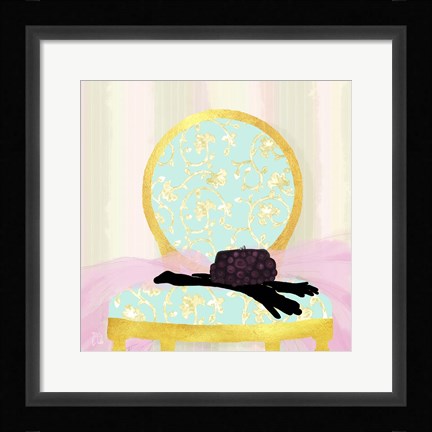 Framed Evening Out In Gold I Print